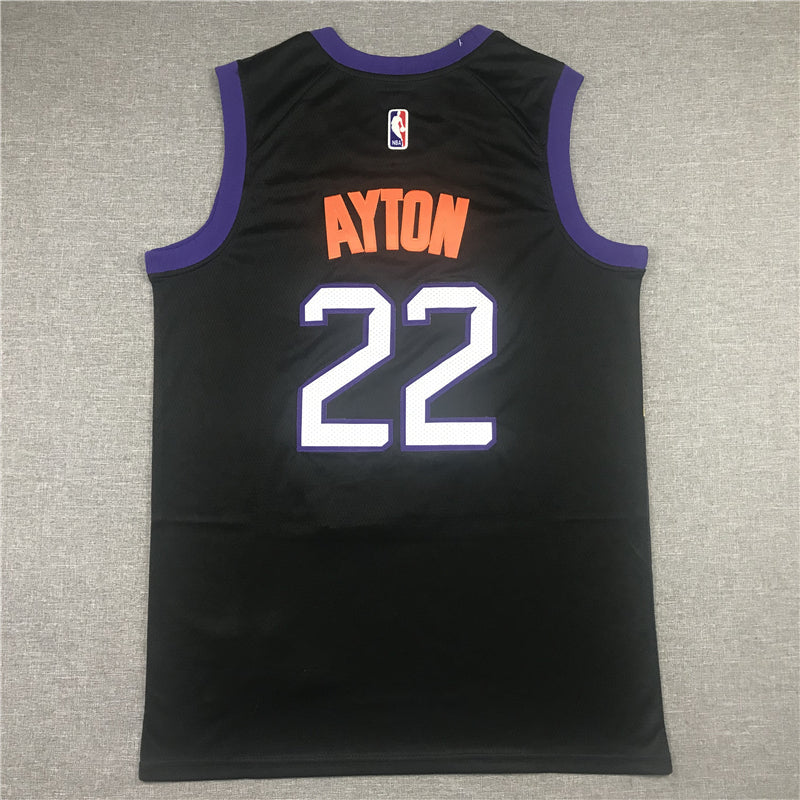 Men's Phoenix Suns DeAndre Ayton #22 NBA Black Replica Jerseys - City Edition
