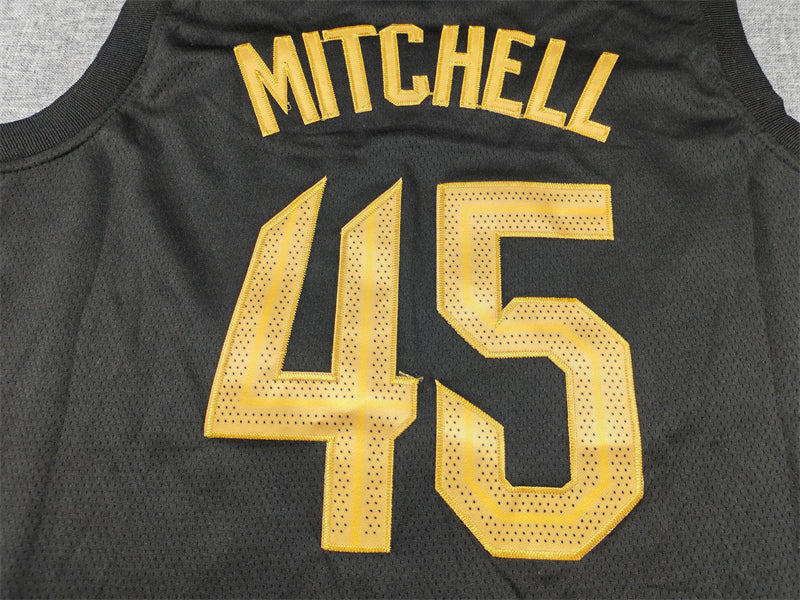 Men's Cleveland Cavaliers Donovan Mitchell #45 Black Swingman Jerseys - Statement Edition