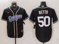 Men's Los Angeles Dodgers Mookie Betts #50 Black Replica Team Jerseys
