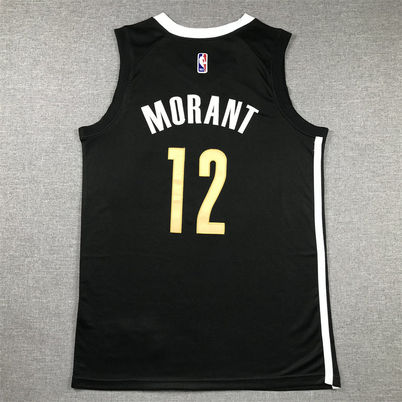 Men's Memphis Grizzlies Ja Morant #12 Black 2023/24 Swingman Jerseys - City Edition