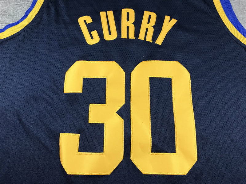 Men's Golden State Warriors Stephen Curry #30 Navy Swingman Jerseys - Statement Edition