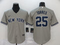 Men's New York Yankees Gleyber Torres #25 Gray Replica Baseball Jerseys