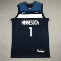 Men's Minnesota Timberwolves Anthony Edwards Navy 2021/22 Swingman Jerseys