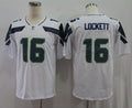 Men's Seattle Seahawks Tyler Lockett #16 White Game Jerseys