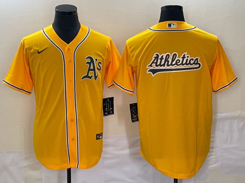 Men's Oakland Athletics Gold Alternate Replica Player Jerseys