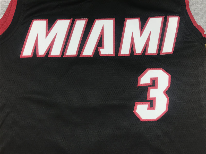Men's Miami Heat Dwyane Wade #3 Black 2022/23 Swingman Jerseys - Icon Edition