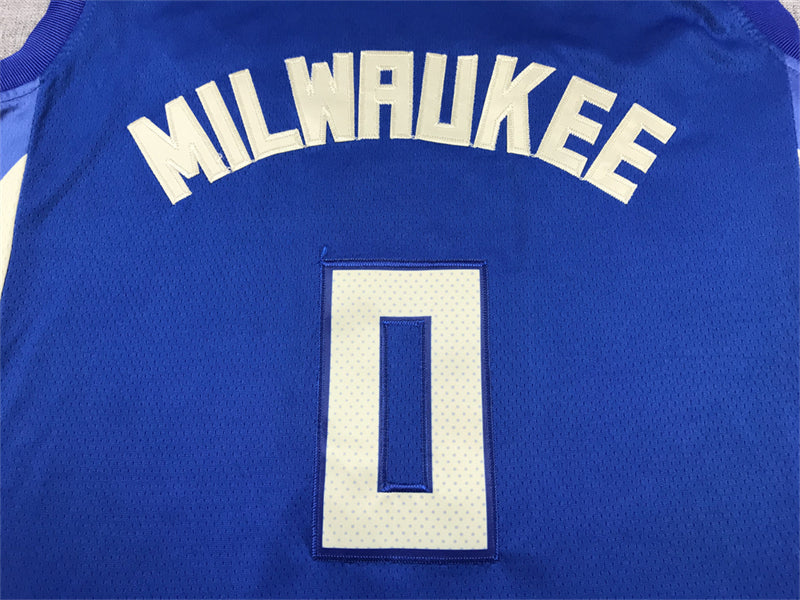 Men's Milwaukee Bucks Damian Lillard #0 Royal 2022/23 Swingman Jerseys - City Edition