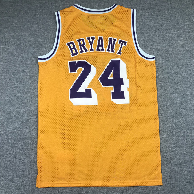 Men's Los Angeles Lakers Kobe Bryant #24 Gold 2007-08 Hardwood Classics Authentic Player Jerseys