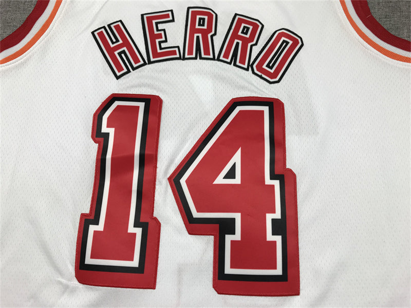Men's Miami Heat Tyler Herro #14 White 2022/23 Swingman Jerseys - Classic Edition