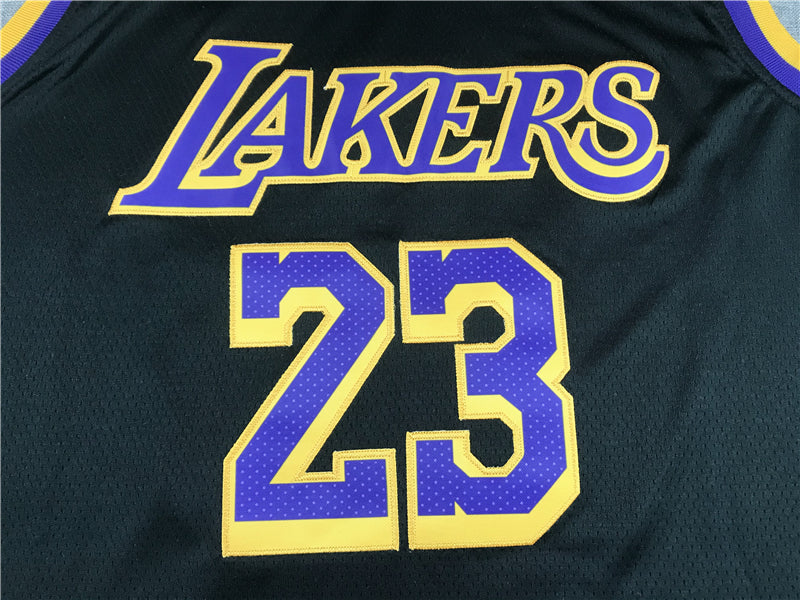 Men's Los Angeles Lakers LeBron James Black 2020/21 Swingman Player Jerseys