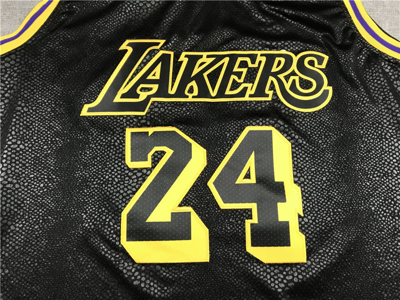 Men's Los Angeles Lakers Kobe Bryant #24 Black City Edition Swingman Jerseys