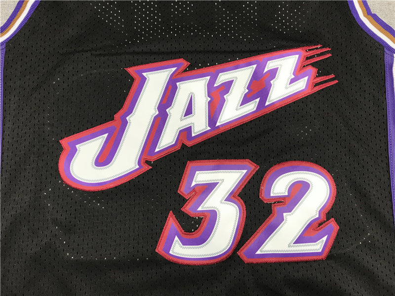 Men's Utah Jazz Karl Malone Black 1998-99 Hardwood Classics Swingman Jerseys