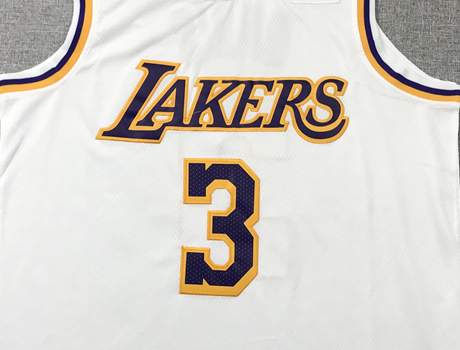 Men's Los Angeles Lakers Anthony Davis White #3 NBA Swingman Jerseys