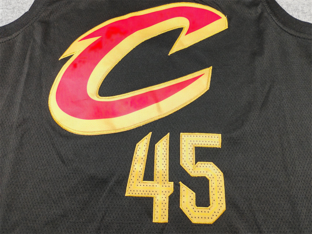 Men's Cleveland Cavaliers Donovan Mitchell #45 Black Swingman Jerseys - Statement Edition