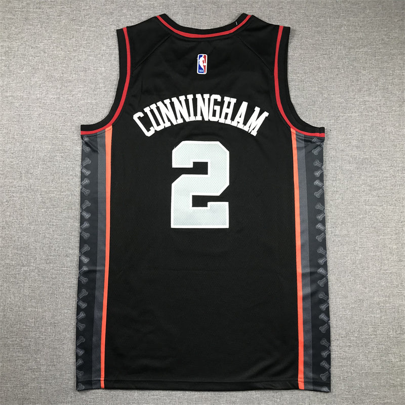 Men's Detroit Pistons Cade Cunningham #2 Black 2023/24 Swingman Jerseys - City Edition