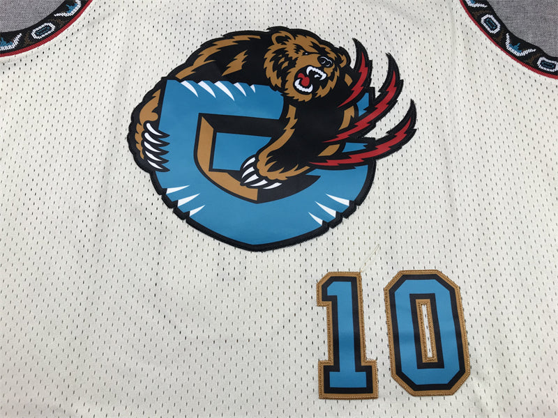 Men's Memphis Grizzlies Mike Bibby #10 Cream Hardwood Classics Swingman Jerseys