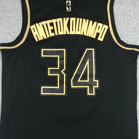 Men's Milwaukee Bucks Giannis Antetokounmpo #34 Black Swingman Player Jerseys