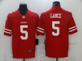 Men's San Francisco 49ers Trey Lance #5 Red Game Jerseys