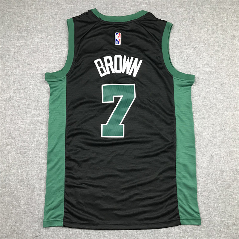 Men's Boston Celtics Jaylen Brown #7 Black 2022/23 Swingman Jerseys - Statement Edition