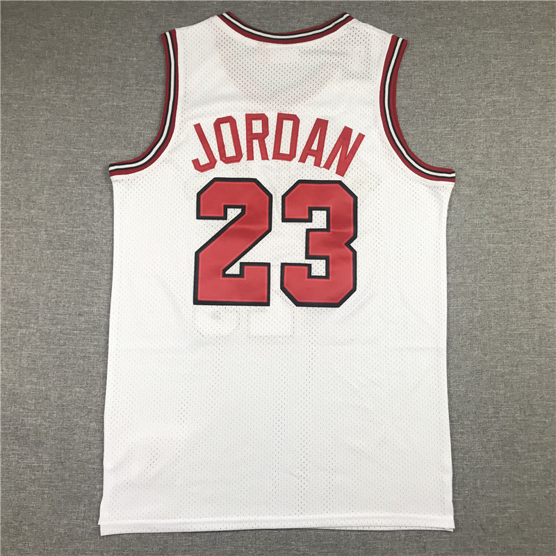 Men's Chicago Bulls Michael Jordan White 1984-85 Hardwood Classics Jerseys