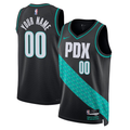 Men's Portland Trail Blazers Black 2022/23 Swingman Custom Jerseys - City Edition