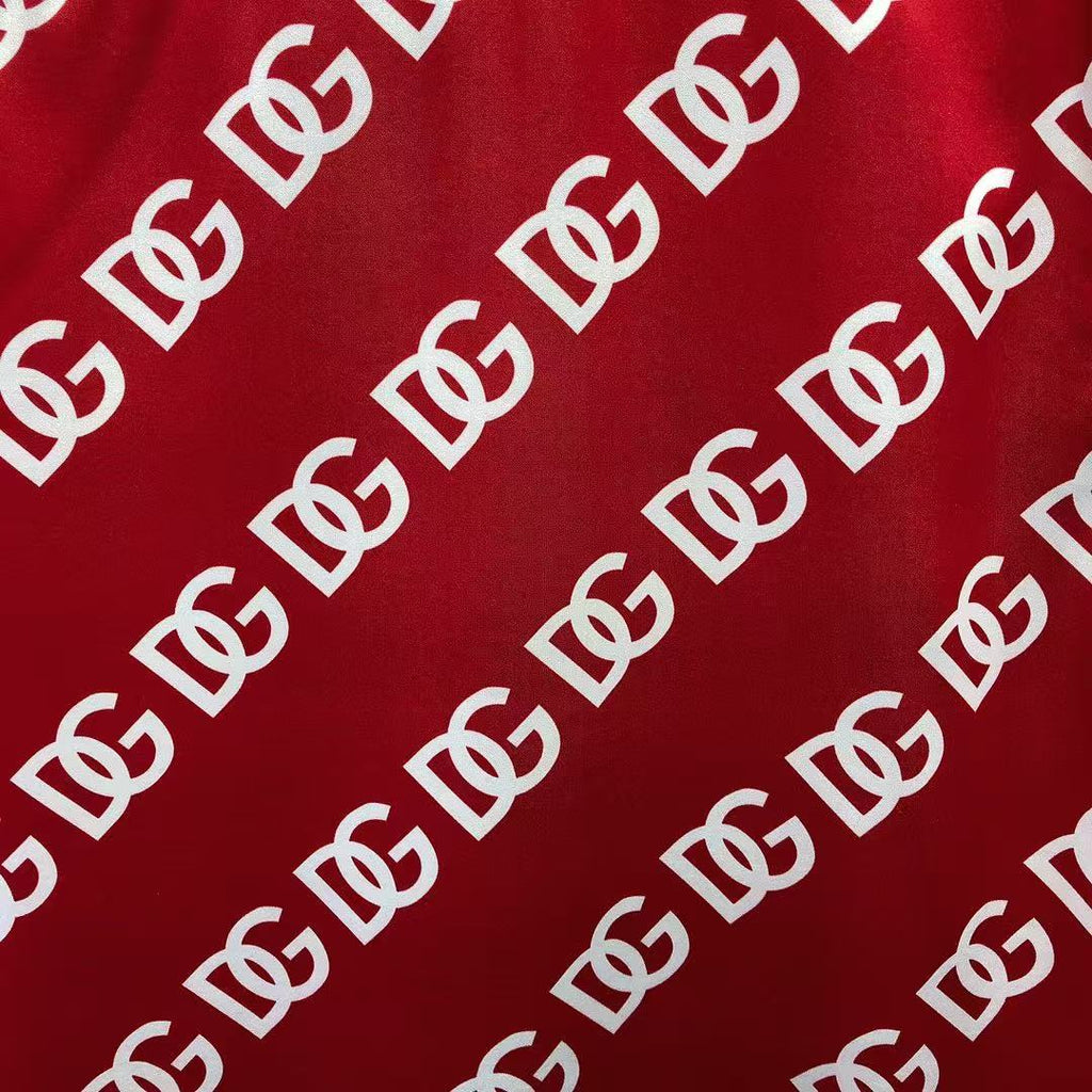 Dolce & Gabbana DG Red  & White Bandana Print Short-Sleeve Shirt