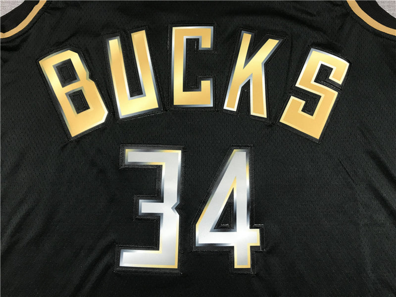 Men's Milwaukee Bucks Giannis Antetokounmpo #34 Black Swingman Jerseys