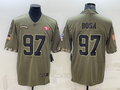 Men's San Francisco 49ers Nick Bosa #97 Olive 2022 Salute To Service Retired Player Limited Jerseys
