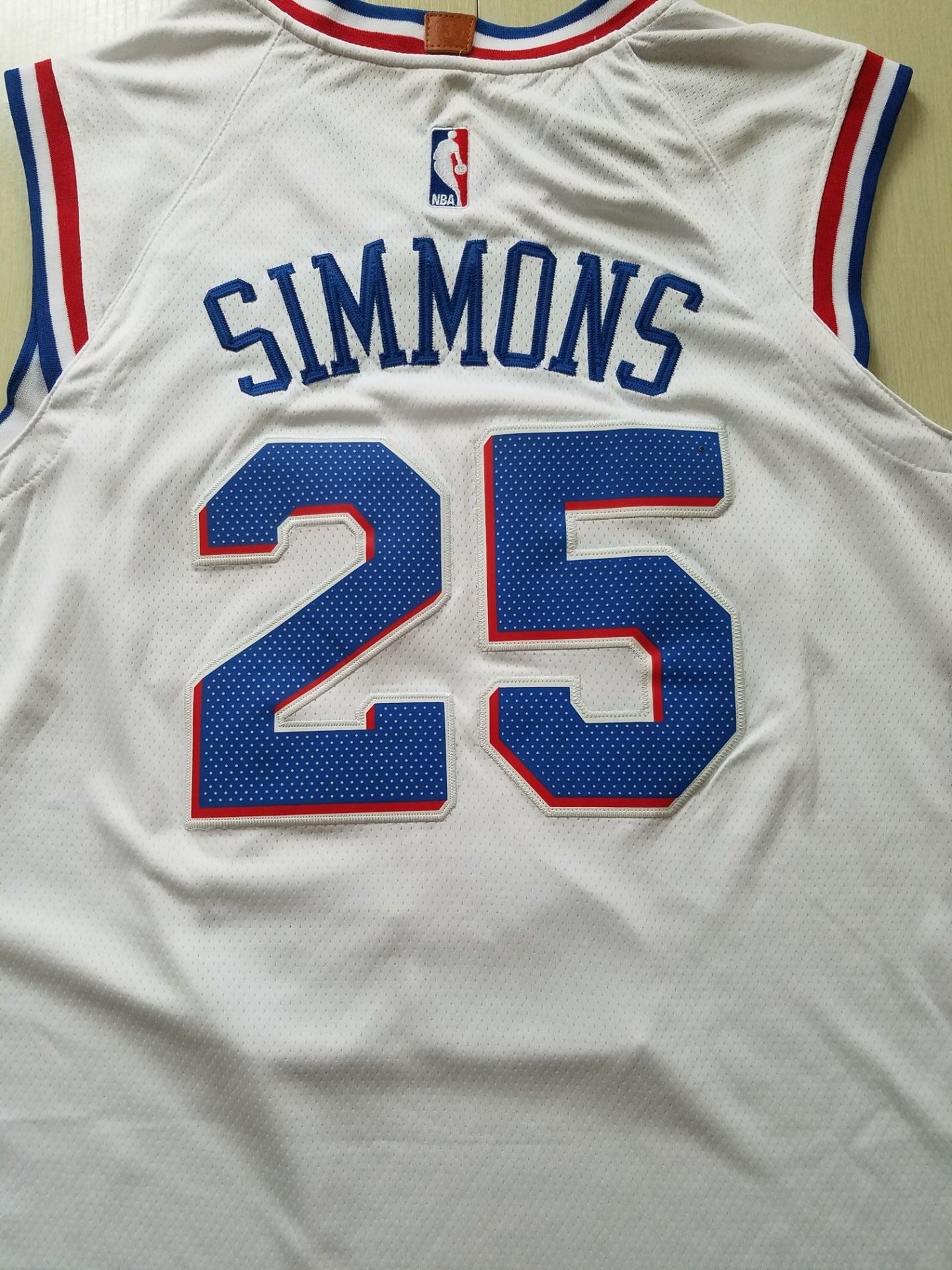 Men's Philadelphia 76ers Ben Simmons #25 White Swingman Jerseys