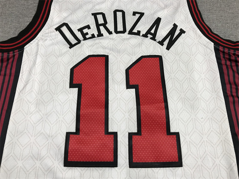 Men's Chicago Bulls DeMar DeRozan #11 White 2022/23 Swingman Jerseys - City Edition