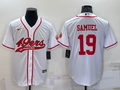 Men's San Francisco 49ers Deebo Samuel #19 White Game Jerseys Joint Edition