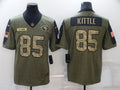 Men's San Francisco 49ers George Kittle #85 Brown Authentic Game Jerseys