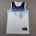 Men's Minnesota Timberwolves Anthony Edwards #5 White 2024/25 Swingman Player Jerseys - City Edition