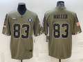 Men's Las Vegas Raiders Darren Waller #83 Olive 2022 Salute To Service Limited Jerseys