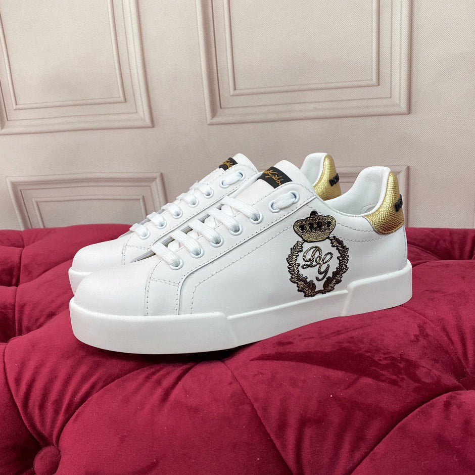 Dolce & Gabbana Portofino Graffiti Sneakers – Unisex Couple's Luxury Casual Shoes