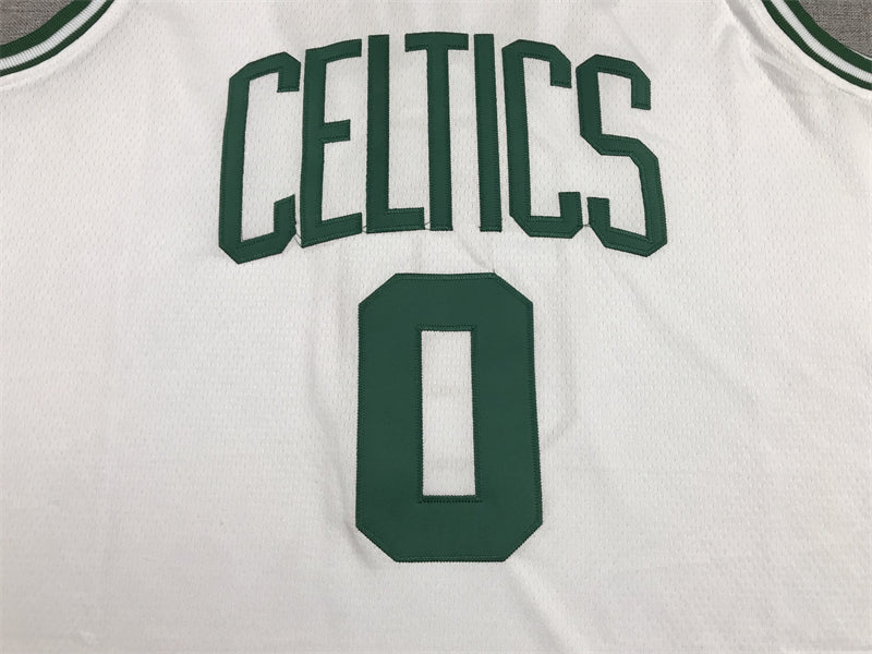 Men's Boston Celtics Jayson Tatum #0 NBA White Swingman Jerseys