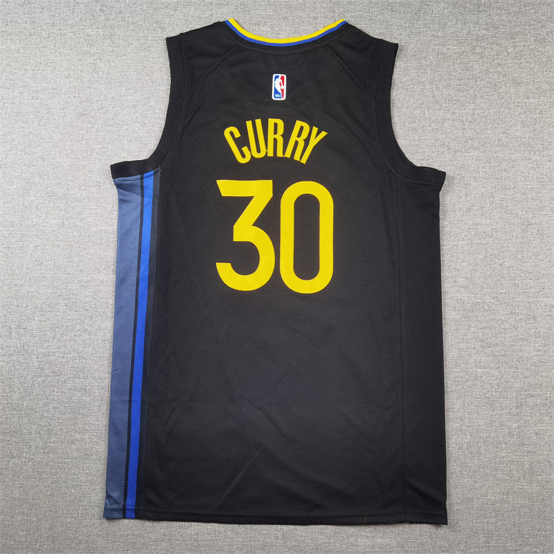 Men's Golden State Warriors Stephen Curry #30 Black 2024/25 Swingman Jerseys - Statement Edition