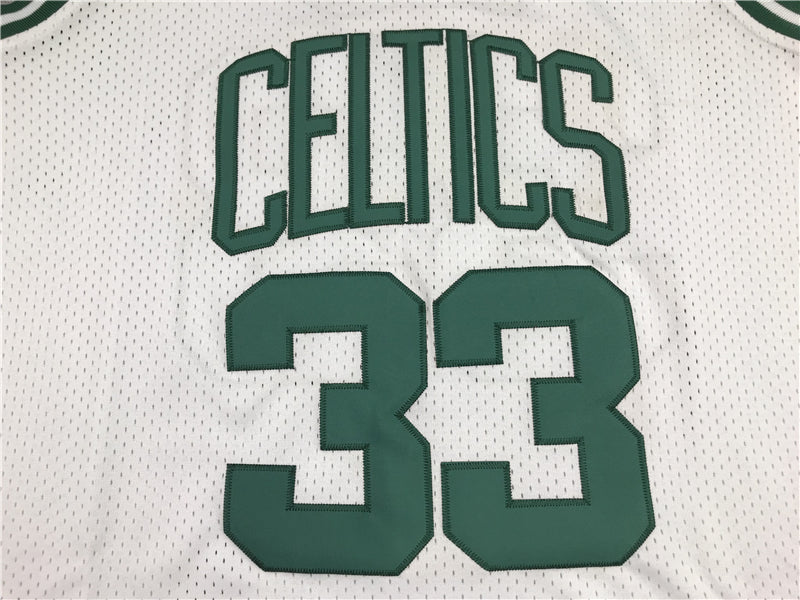 Men's Boston Celtics Larry Bird White 1985-86 Hardwood Classics Swingman Jerseys