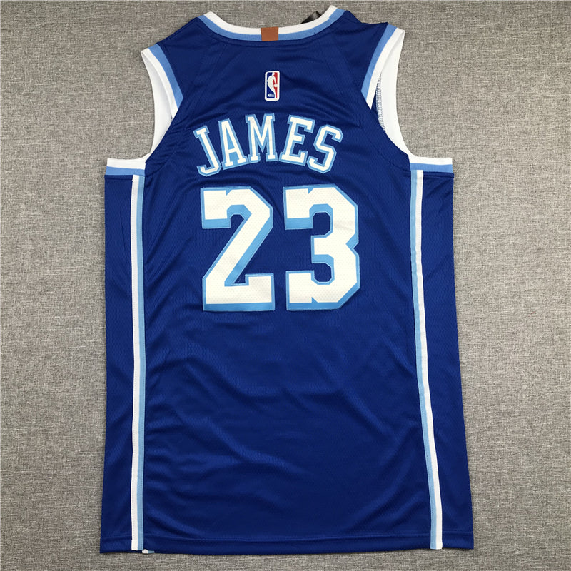 Men's Los Angeles Lakers LeBron James #23 Blue Swingman Jerseys
