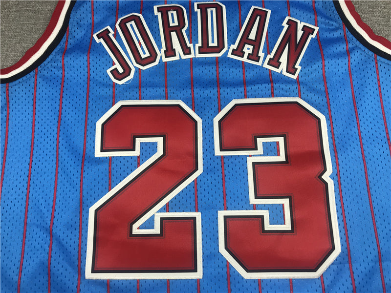 Men's Chicago Bulls Michael Jordan #23 Blue Hardwood Classics Authentic Jerseys