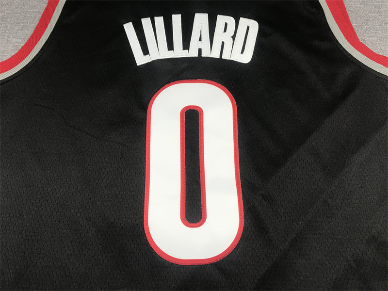 Men's Portland Trail Blazers Damian Lillard #0 Black Swingman Jerseys