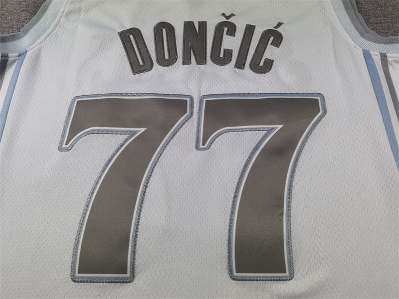 Men's Dallas Mavericks Luka Doncic #77 White 2024/25 Swingman Player Jerseys - City Edition