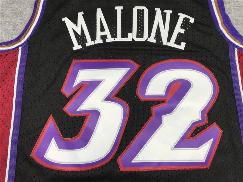 Men's Utah Jazz Karl Malone Black 1998-99 Hardwood Classics Swingman Jerseys