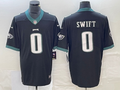 Men's Philadelphia Eagles D'Andre Swift #0 Black Game Player Jerseys