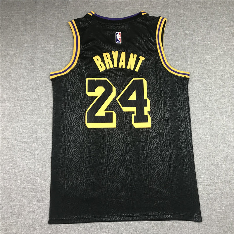 Men's Los Angeles Lakers Kobe Bryant #8-24 Black Mamba City Edition Swingman Jerseys Black