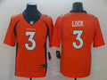 Men's Denver Broncos Drew Lock #3 Orange Game Jerseys