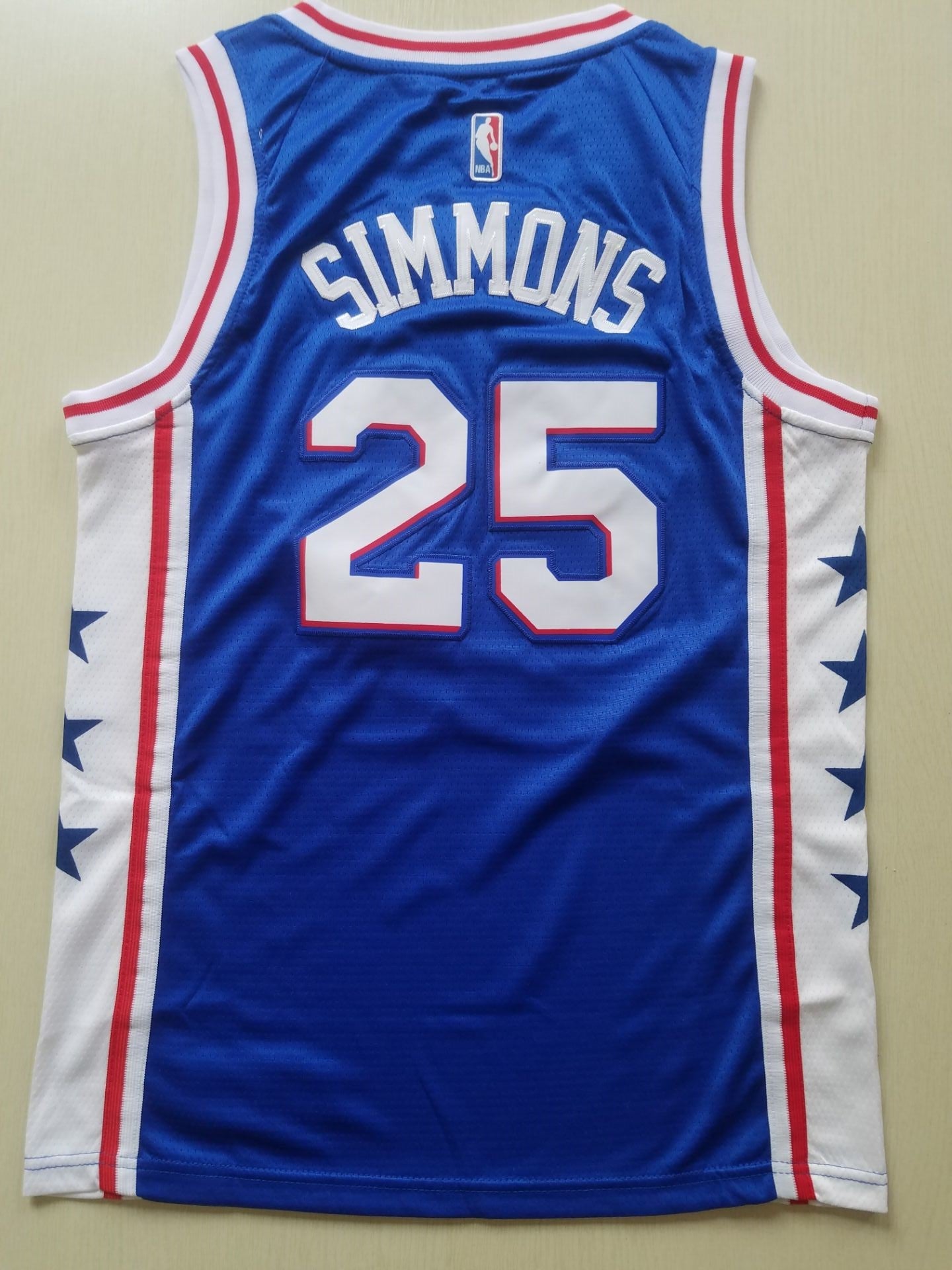 Men's Philadelphia 76ers Ben Simmons #25 Blue Fast Break Replica Jerseys