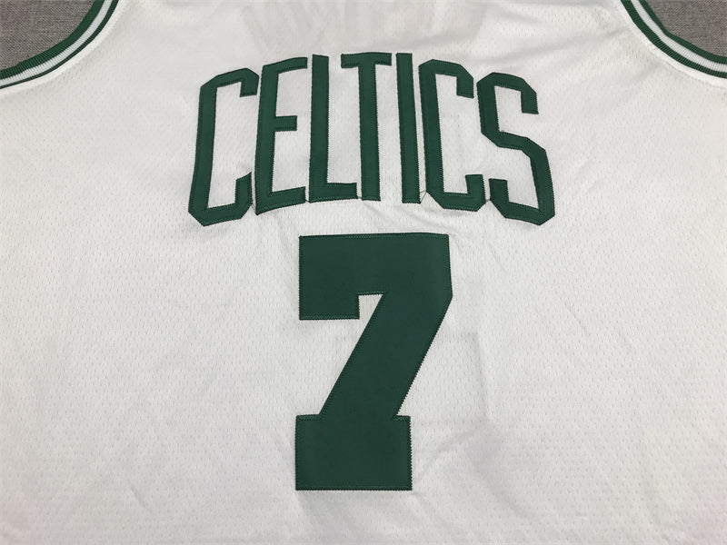 Men's Boston Celtics Jaylen Brown #7 White 2022/23 Swingman Jerseys - Association Edition
