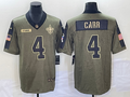 Men's New Orleans Saints Derek Carr #4 Brown Player Game Jerseys