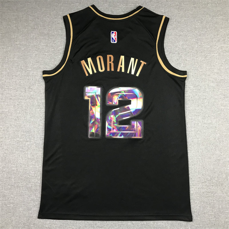 Men's Memphis Grizzlies Ja Morant #12 Black Diamond Swingman Authentic Jerseys
